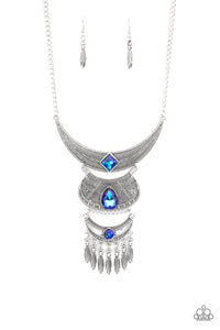 Paparazzi Jewelry Lunar Enchantment - Blue Necklace 2021 Convention Exclusive - Pure Elegance by Kym