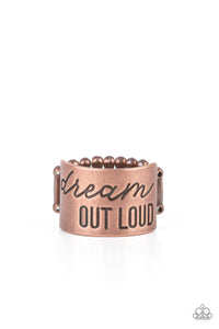 Paparazzi Jewelry Dream Louder - Copper Ring - Pure Elegance by Kym
