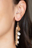 Paparazzi Jewelry Stone Sensation - Gold Earrings - Pure Elegance by Kym