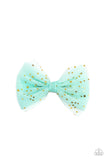 Paparazzi Jewelry Twinkly Tulle - Green Hair Clip - Pure Elegance by Kym
