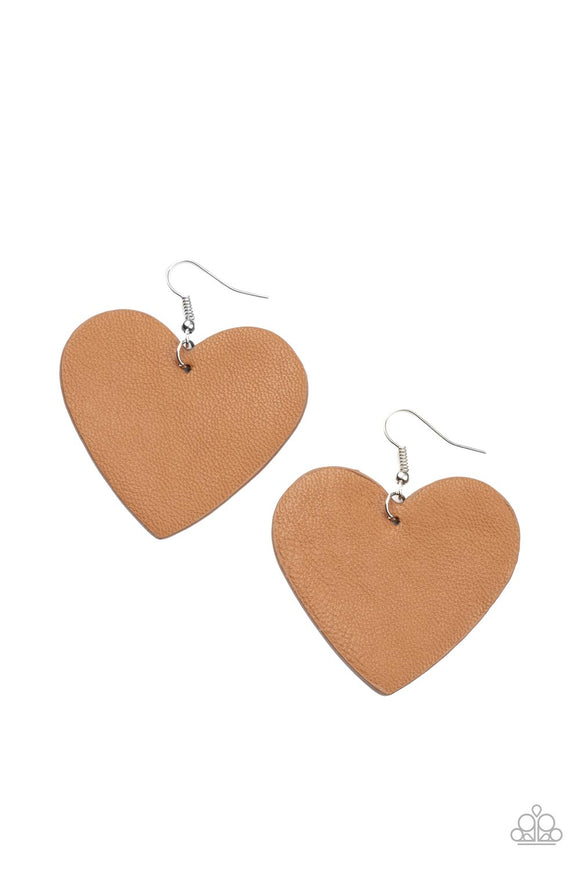 Paparazzi Jewelry Country Crush - Brown Earrings - Pure Elegance by Kym
