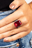 Paparazzi Jewelry Epic Proportions - Red Ring - Pure Elegance by Kym