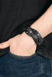 Paparazzi Jewelry Rugged Roundup - Black Bracelet - Pure Elegance by Kym