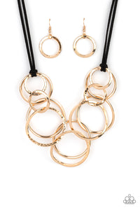 Paparazzi Jewelry Spiraling Out of COUTURE - Gold Necklace - Pure Elegance by Kym
