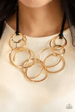 Paparazzi Jewelry Spiraling Out of COUTURE - Gold Necklace - Pure Elegance by Kym