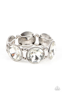 Paparazzi Jewelry Powerhouse Hustle - White Bracelet - Pure Elegance by Kym