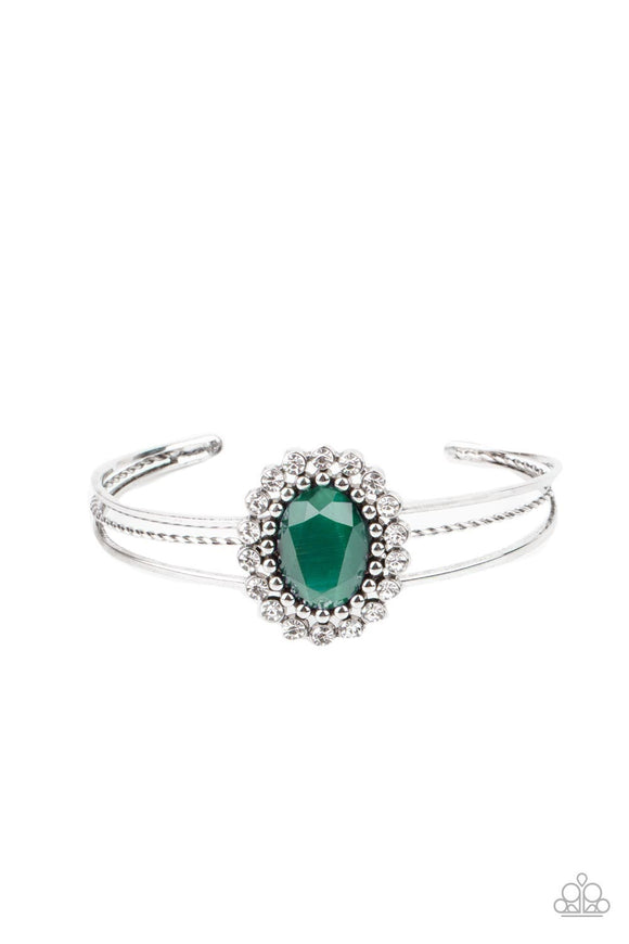 Paparazzi Jewelry Prismatic Flower Patch - Green Bracelet - Pure Elegance by Kym