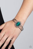 Paparazzi Jewelry Prismatic Flower Patch - Green Bracelet - Pure Elegance by Kym