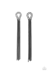 Paparazzi Jewelry Dallas Debutante - Black Post Earring - Pure Elegance by Kym