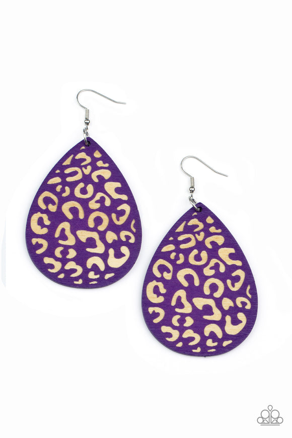 Paparazzi Jewelry Suburban Jungle - Purple Earrings - Pure Elegance by Kym