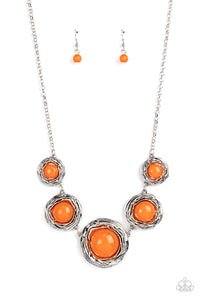 Paparazzi Jewelry The Next NEST Thing - Orange Necklace - Pure Elegance by Kym