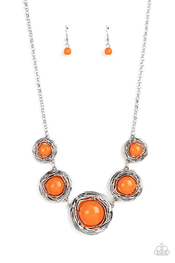 Paparazzi Jewelry The Next NEST Thing - Orange Necklace - Pure Elegance by Kym