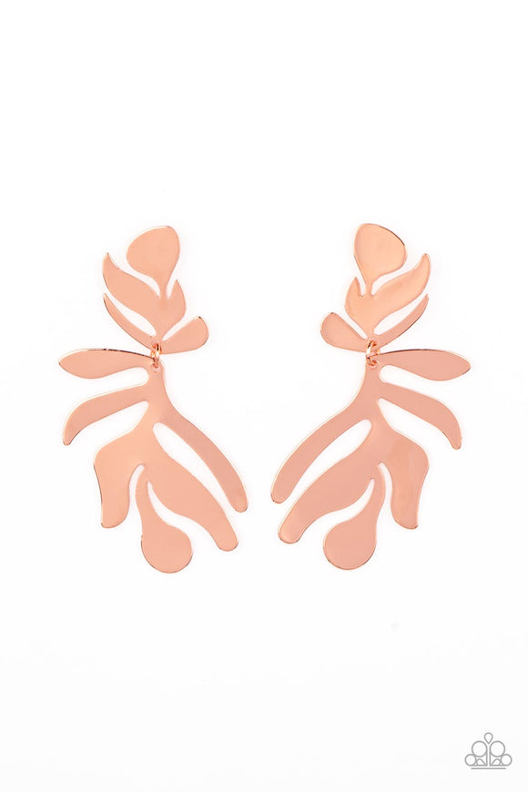 Paparazzi Jewelry Palm Picnic - Copper Earring - Pure Elegance by Kym