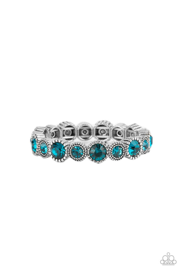 Paparazzi Jewelry Phenomenally Perennial - Blue Bracelet - Pure Elegance by Kym
