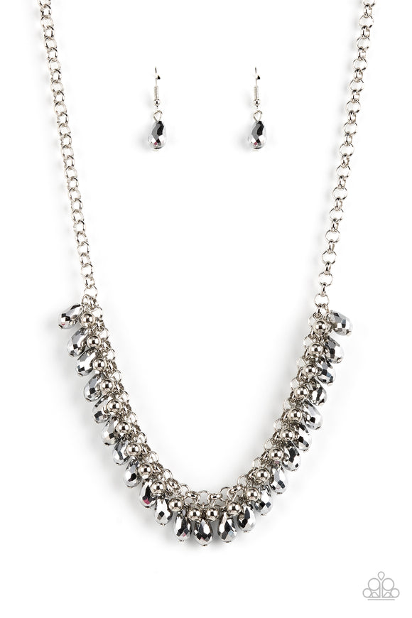 Paparazzi Jewelry Metro Monarchy - Silver Necklace - Pure Elegance by Kym