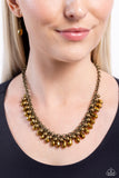 Paparazzi Jewelry Metro Monarchy - Brass Necklace - Pure Elegance by Kym