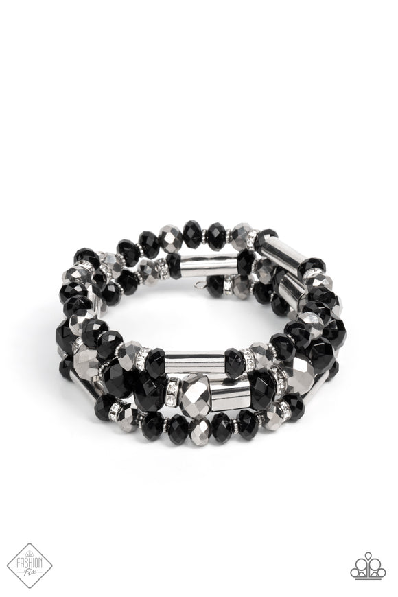 Paparazzi Jewelry Dynamic Dazzle - Black Bracelet - Pure Elegance by Kym