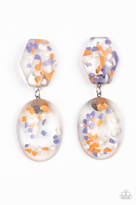 Paparazzi Jewelry Flaky Fashion - Orange Earring - Pure Elegance by Kym