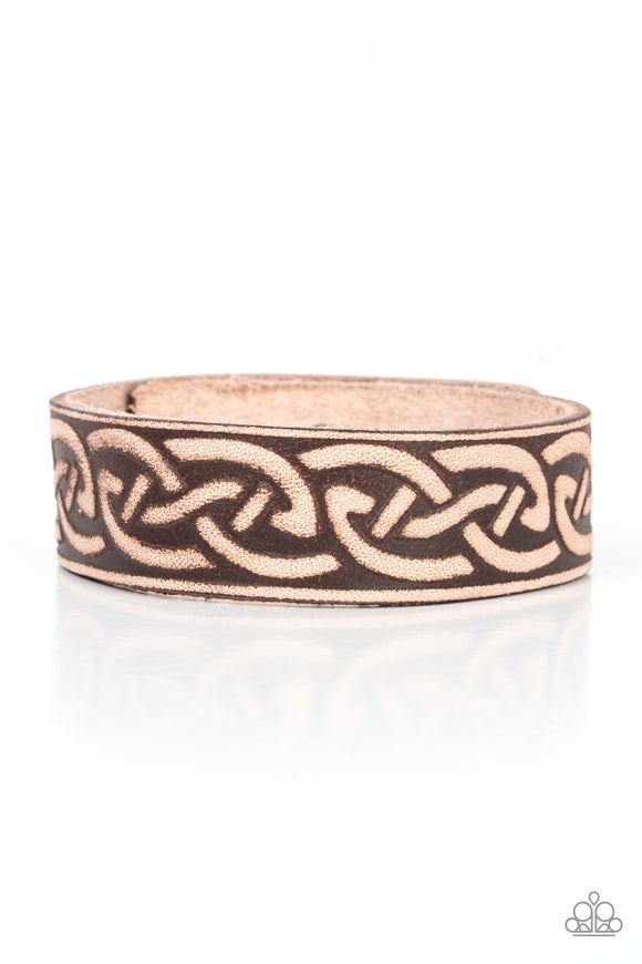 Paparazzi Jewelry Rebel Runes - Brown Bracelet - Pure Elegance by Kym