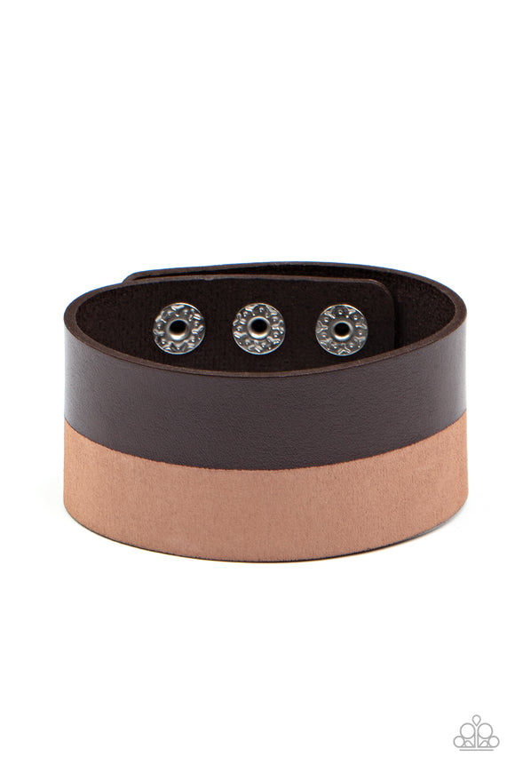 Paparazzi Jewelry MOUNTAIN MAN to MOUNTAIN MAN - Brown Bracelet - Pure Elegance by Kym