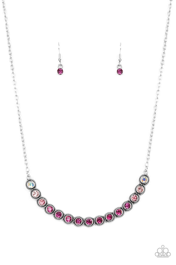 Paparazzi Jewelry Throwing SHADES - Pink Necklace - Pure Elegance by Kym