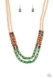 Paparazzi Jewelry Bermuda Bellhop - Green Necklace - Pure Elegance by Kym
