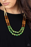 Paparazzi Jewelry Bermuda Bellhop - Green Necklace - Pure Elegance by Kym
