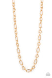 Paparazzi Ringside Throne - Gold Men's Necklace - Pure Elegance by Kym