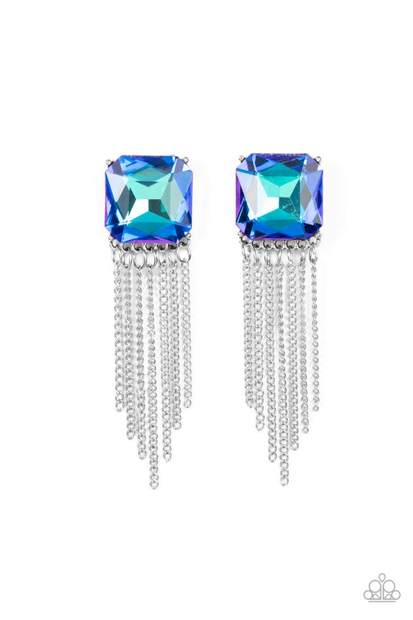 Paparazzi Jewelry Supernova Novelty - Blue Earring - Pure Elegance by Kym