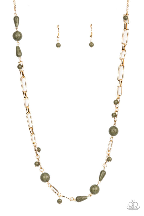 Paparazzi Jewelry Desert Journey - Green Necklace - Pure Elegance by Kym