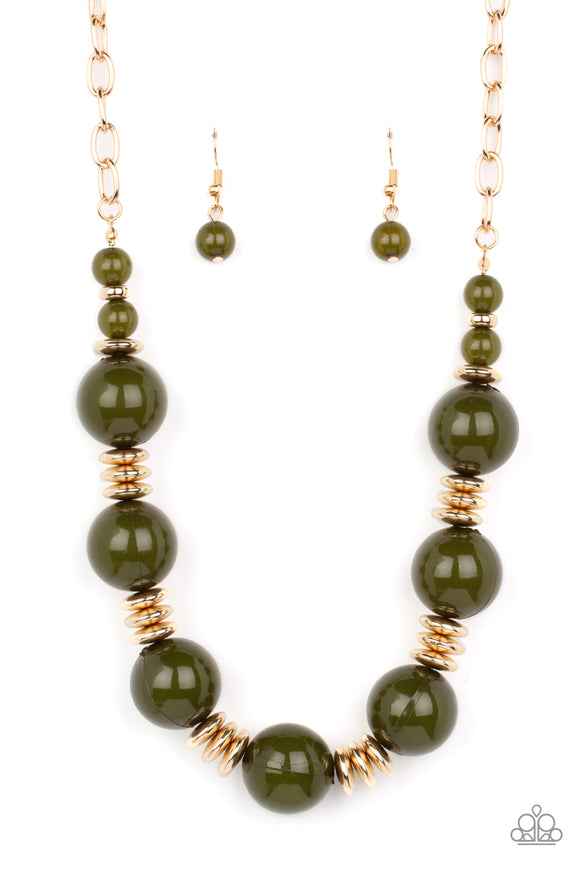Paparazzi Jewelry Race to the POP - Green Necklace - Pure Elegance by Kym
