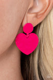 Paparazzi Jewelry Just a Little Crush - Pink Earrings - Pure Elegance by Kym