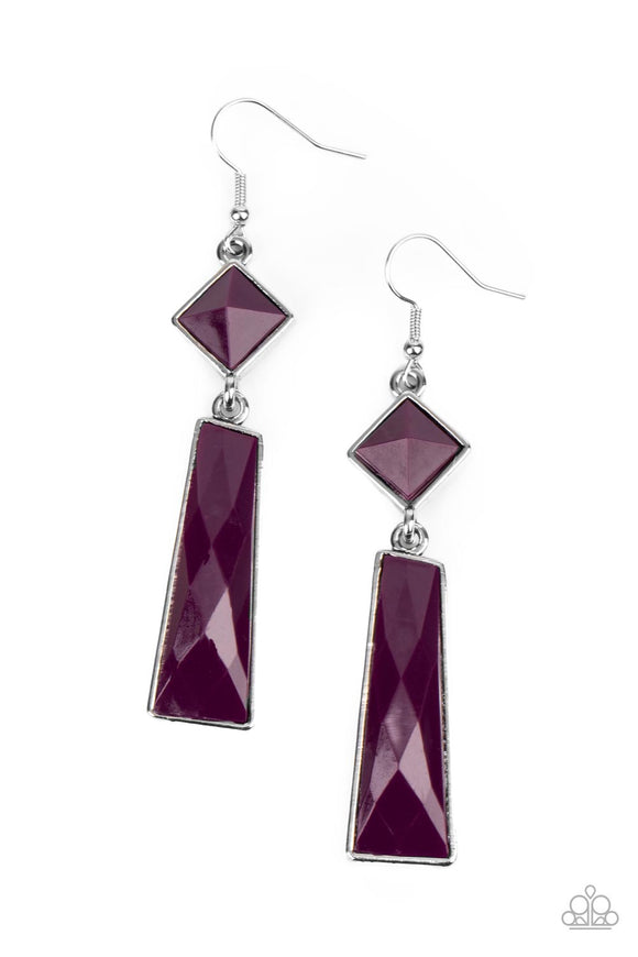 Paparazzi Jewelry Hollywood Harmony - Purple Earrings - Pure Elegance by Kym