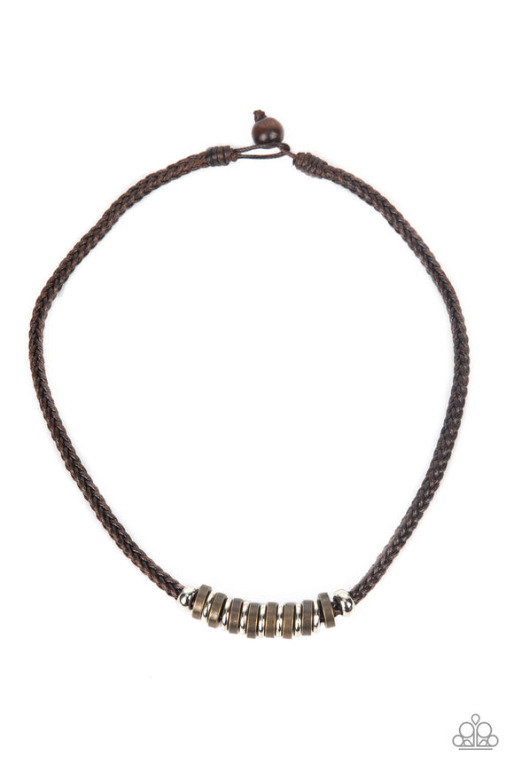 Paparazzi Jewelry Primitive Prize - Brown Necklace - Pure Elegance by Kym