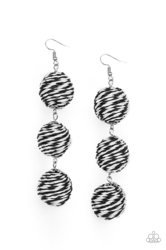 Paparazzi Jewelry Laguna Lanterns - Black Earring - Pure Elegance by Kym