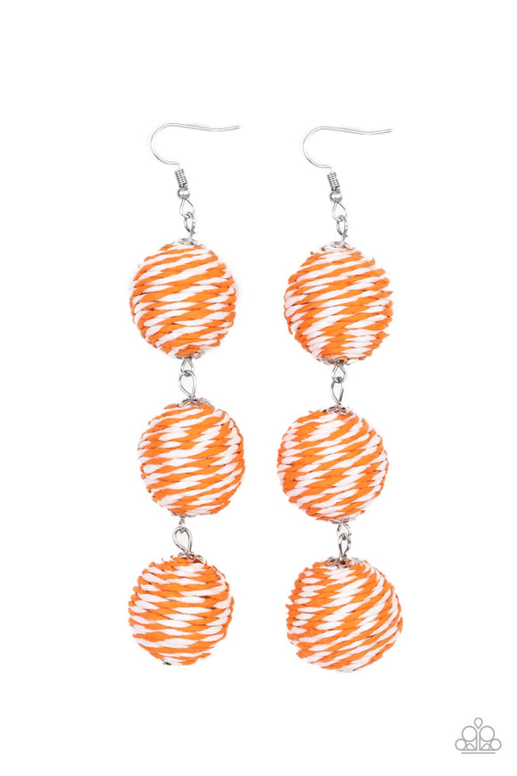 Paparazzi Jewelry Laguna Lanterns - Orange Earrings - Pure Elegance by Kym