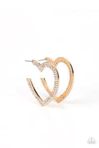 Paparazzi Jewelry AMORE to Love - Gold Earrings - Pure Elegance by Kym