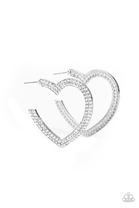 Paparazzi Jewelry AMORE to Love - White Earrings - Pure Elegance by Kym