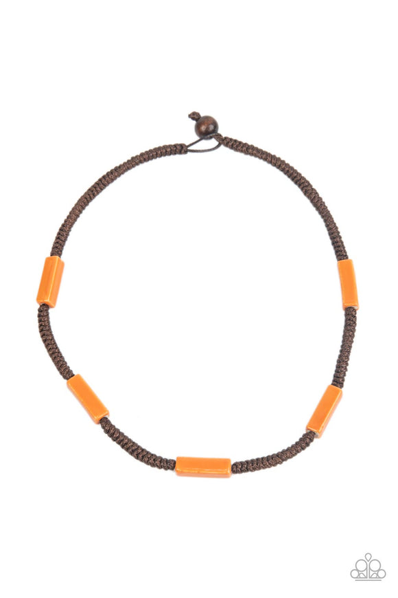 Paparazzi Jewelry Tropical Tycoon - Orange Urban Necklace - Pure Elegance by Kym