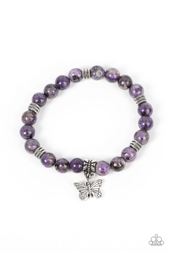 Paparazzi Jewelry Butterfly Nirvana - Purple Bracelet - Pure Elegance by Kym