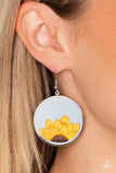 Paparazzi Jewelry Sun-Kissed Sunflowers - Blue Earrings - Pure Elegance by Kym