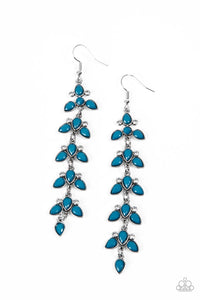 Paparazzi Jewelry Fanciful Foliage - Blue Earring - Pure Elegance by Kym