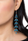 Paparazzi Jewelry Fanciful Foliage - Blue Earring - Pure Elegance by Kym