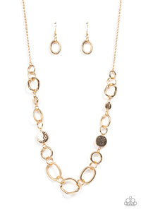 Paparazzi Jewelry Industrial Intentions - Gold Necklace - Pure Elegance by Kym