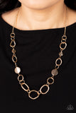 Paparazzi Jewelry Industrial Intentions - Gold Necklace - Pure Elegance by Kym