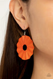 Paparazzi Jewelry Fan the Breeze - Orange Earring - Pure Elegance by Kym