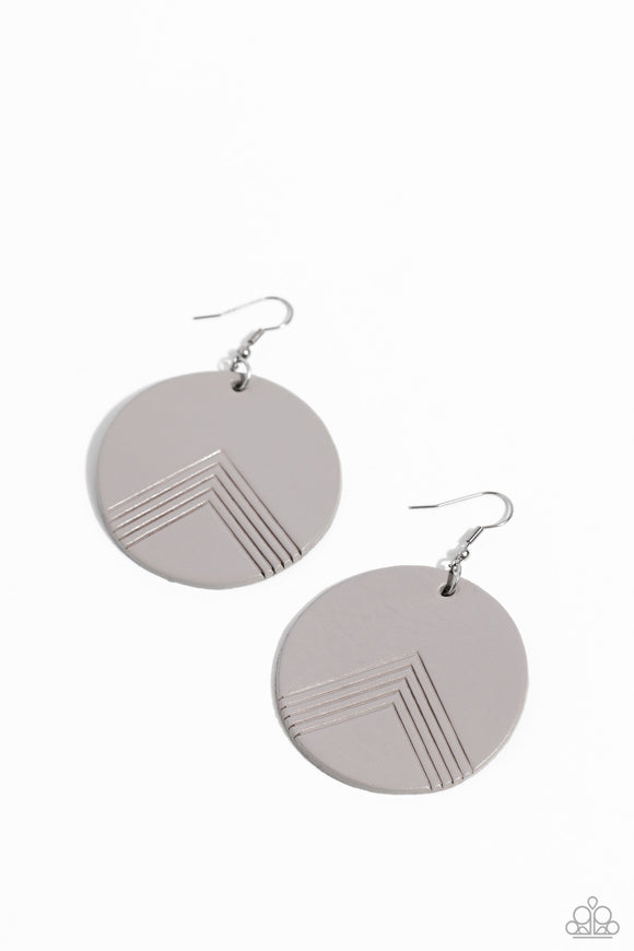 Paparazzi Jewelry On the Edge of Edgy - Silver Earrings - Pure Elegance by Kym