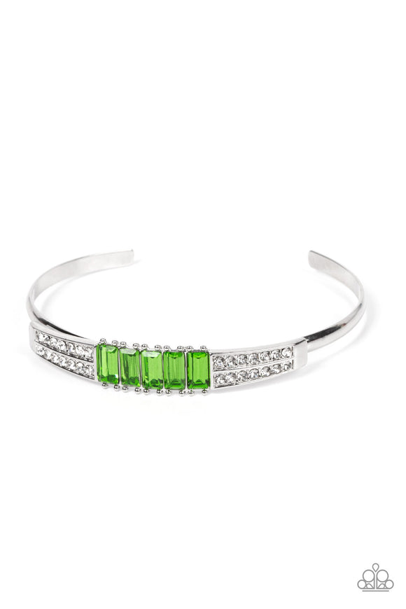 Paparazzi Jewelry Spritzy Sparkle - Green Bracelet - Pure Elegance by Kym