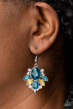 Paparazzi Jewelry Glitzy Go-Getter - Multi Earring - Blue/Yellow - Pure Elegance by Kym