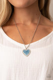 Paparazzi Jewelry Heart Full of Luster - Blue Necklace - Pure Elegance by Kym